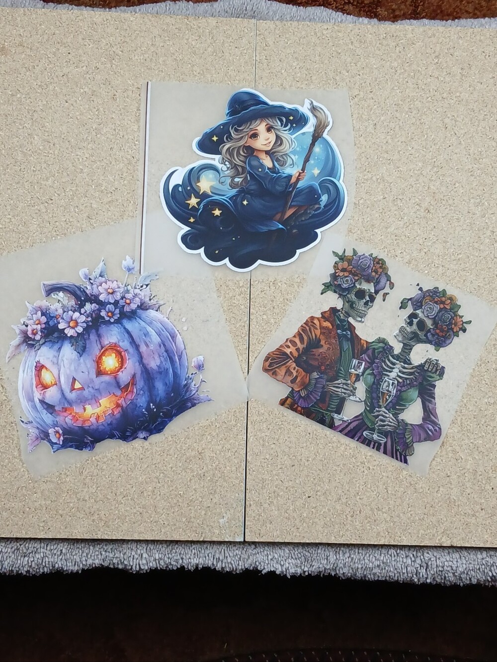 Ready to Press DTF Transfers Halloween Anime Witch Floral Pumpkin 3-Pack Bundle